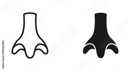 Bird Footprint Icon Animal Tracking Symbol