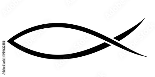 Ichthys, an ancient Christian symbol for Jesus Christ, demonstrating spirituality, religion, and church concepts