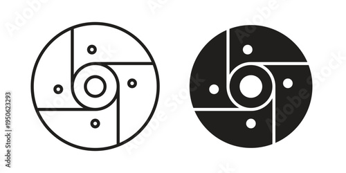Perpetual motion icon illustration for web design. filled flat icons