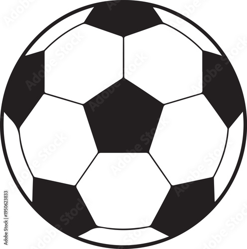 Classic black and white traditional soccer ball design