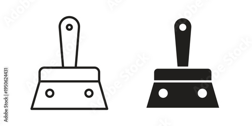 Putty knife icon illustration for web design. filled flat icons
