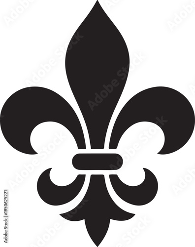 fleur de lis icon vector design template. black icon drawing vector