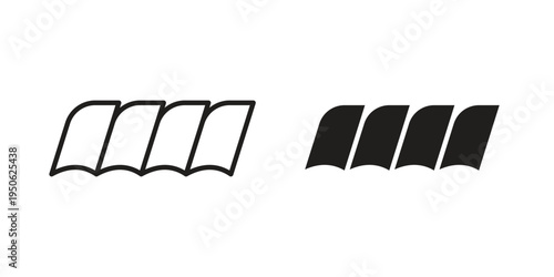 Roof tile icon illustration for web design. filled flat icons