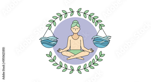 zodiac libra meditating with scales