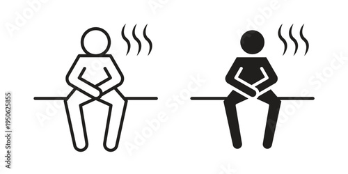 Sauna icon illustration for web design. filled flat icons