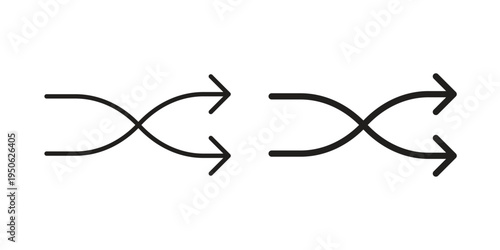 Shuffle icon illustration for web design. filled flat icons