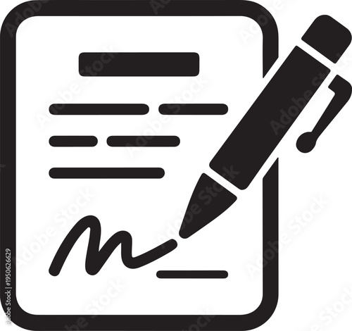 A pen signing a document symbolizing approval or agreement.