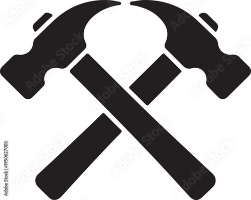 A crossed hammer and wrench symbolizing construction and repair work.