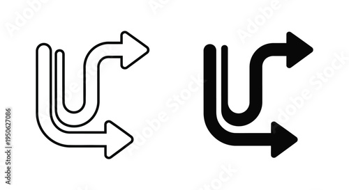 Arrow Turn Direction Change Business Concept