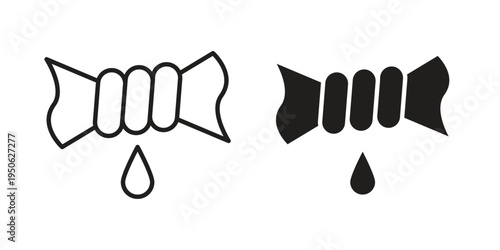 Squeeze icon illustration for web design. filled flat icons