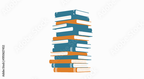 Stack of books illustration