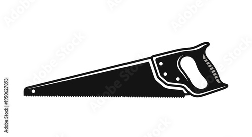 Black and white hand saw tool.