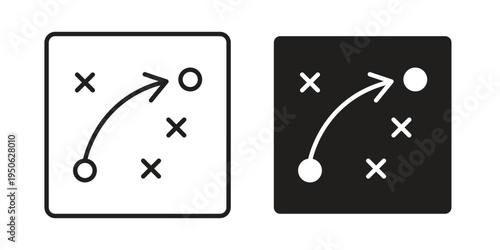 Tactical icon illustration for web design. filled flat icons