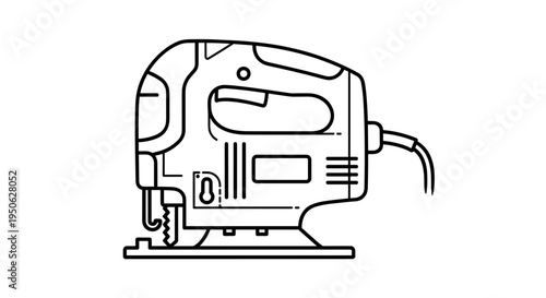 Electric jigsaw power tool equipment.