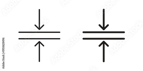 Thickness icon illustration for web design. filled flat icons