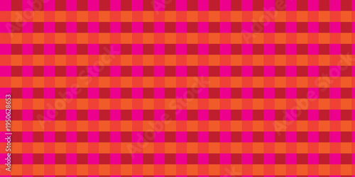 Gingham geometric seamless checkered square pattern. Fabric art overlapping stripes design. Vector plaid tablecloth textile cotton fabric or blanket design.	