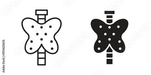 Thyroid icon illustration for web design. filled flat icons