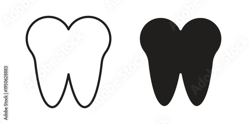 Tooth icon illustration for web design. filled flat icons