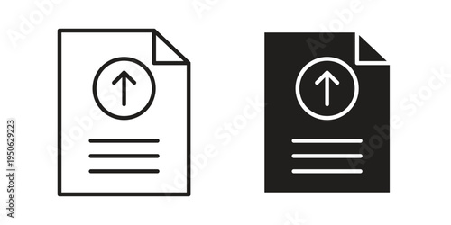 Upload file icon illustration for web design. filled flat icons