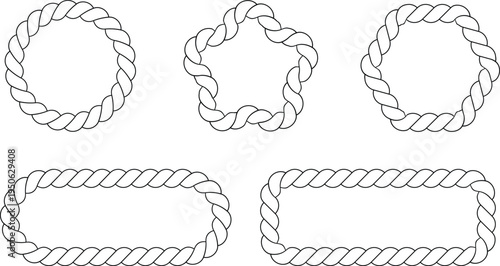 Premium Rope Frame Mega Collection for Branding, Packaging, Labels and Creative Graphic Projects