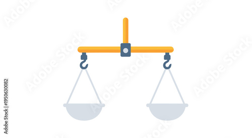 Balanced justice scales symbolizing equilibrium and fairness in legal judgment isolated on a clean white background
