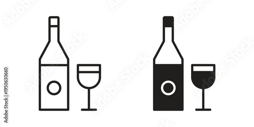 Vodka icon illustration for web design. filled flat icons