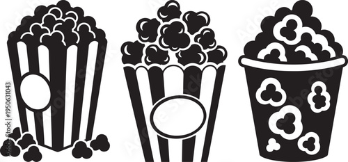 Popcorn buckets silhouette