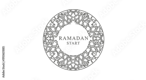 Ramadan start, muslim holiday symbol