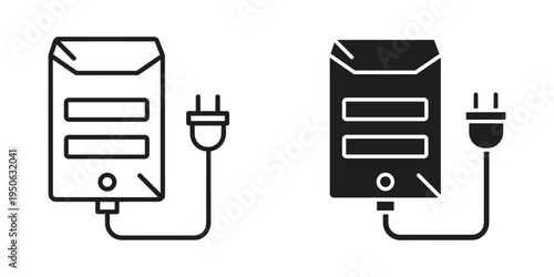 power outage concept with disconnected home appliances vector illustration