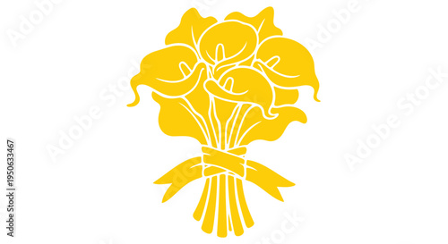 Vector bouquet of flowers icon