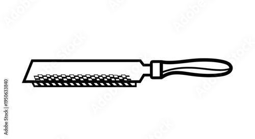 Drawing of a metal file tool.