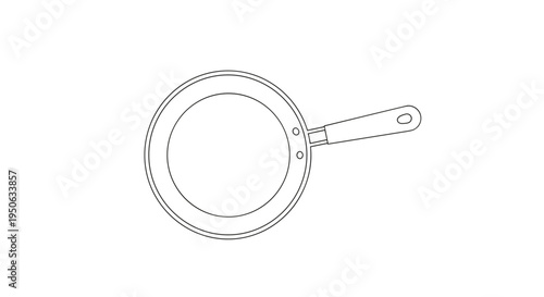 Frying pan with handle closeup 1.