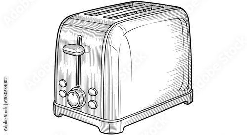 Toaster appliance with control dials visible.