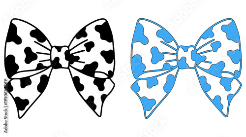 Collection of black and white bow tie icons, solid and outline styles, representing formal wear and accessories.