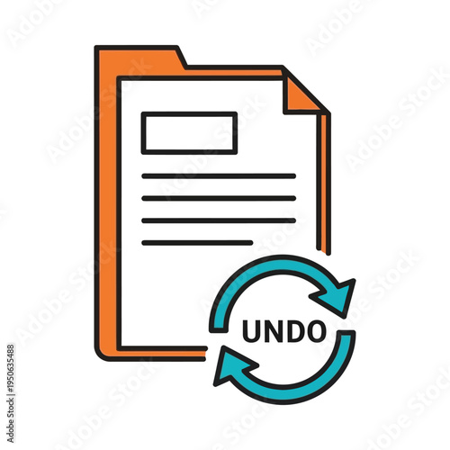A document with an undo symbol