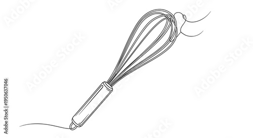 Drawing of a kitchen whisk.
