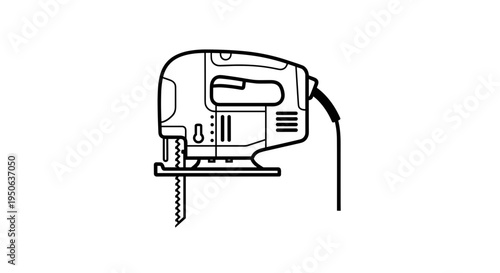 Electric jigsaw power tool machine.