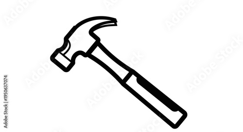 Hammer with curved claw head.
