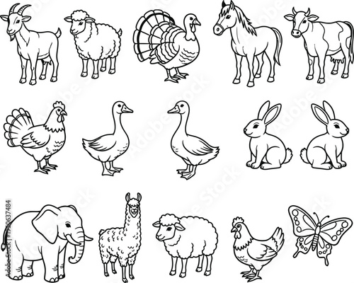 Farm animals illustration