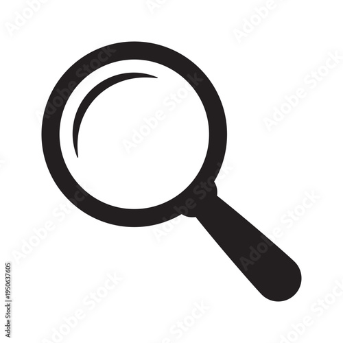 Magnifying Glass or Loupe Search Icon for Discovery, Find and UI Design