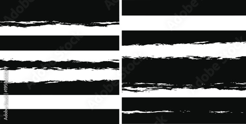 Abstract black and white image with irregular horizontal patterns