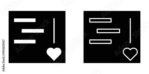 minimalist love and relationship checklist vector illustration flat design