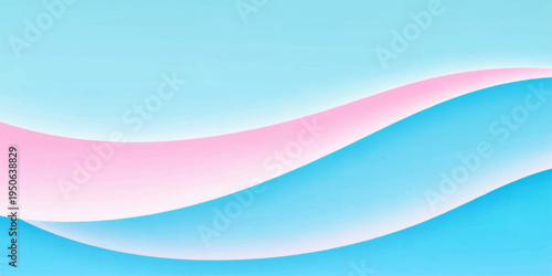 Abstract blue wave background featuring a futuristic light curve design with artistic pink motion flow in a digital vector illustration pattern