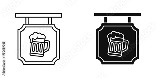 two beer mugs in stop and go traffic sign vector illustration flat design