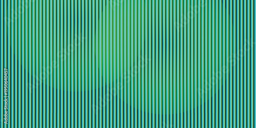 Green and cyan neon vertical stripes abstract background with bright gradient lines, modern futuristic pattern texture for banner, web header, poster and presentation