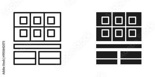 minimalist power socket and plug set flat design vector illustration