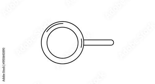 Magnifying glass with handle closeup.