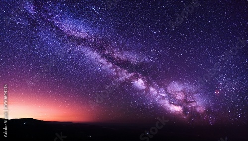 Dark Purple And Red Galaxy With Stars