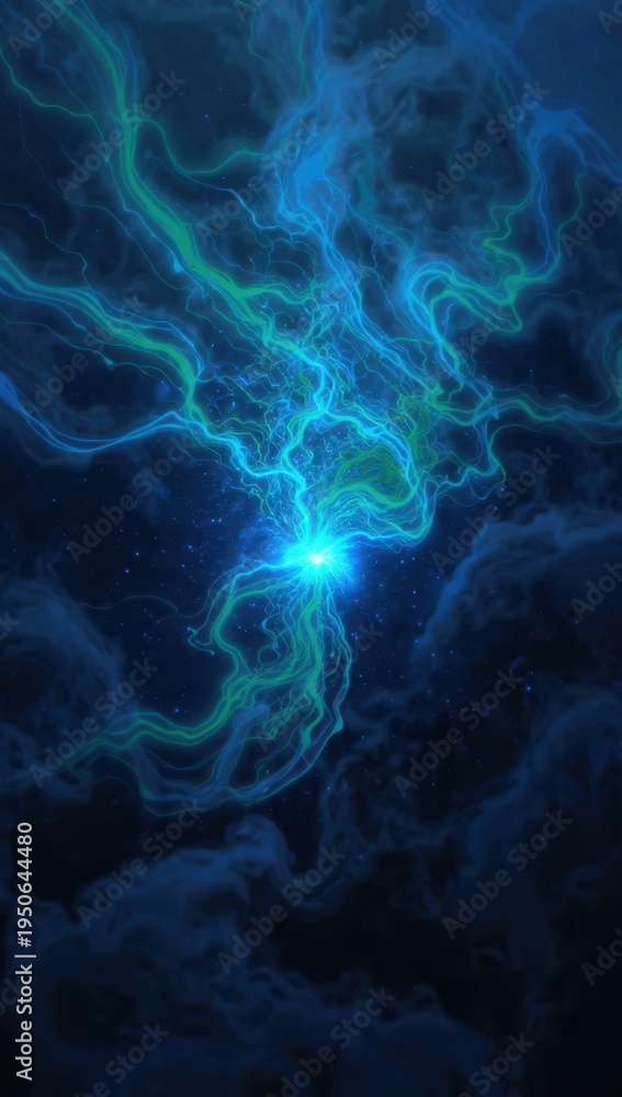 Obraz premium Cosmic Energy Flow in Deep Space