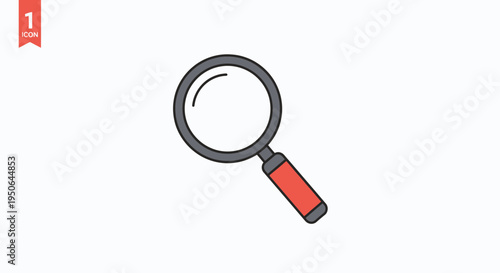 magnifying glass icon with red handle